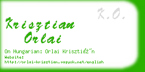 krisztian orlai business card